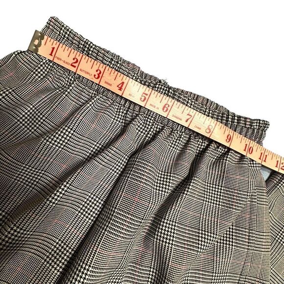 Vintage 70s Cape Cod sportswear black and white check pleated pull on pants XXS - Picture 6 of 9